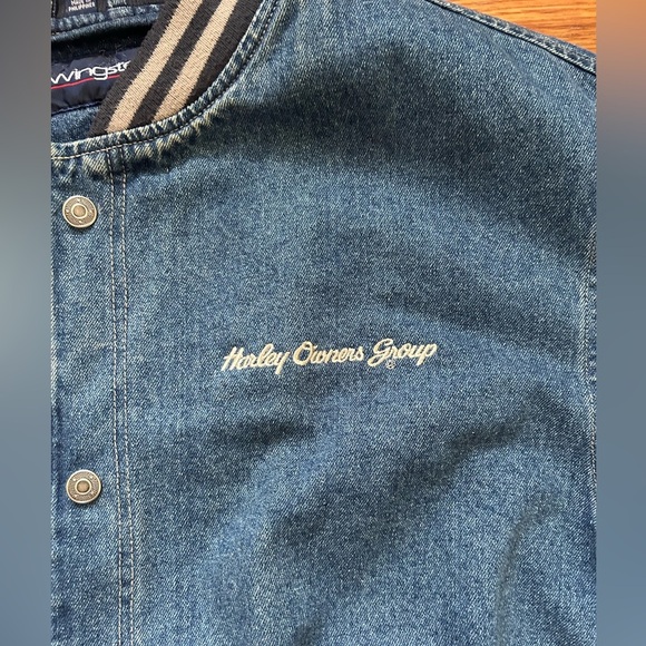 Vintage Harley Davidson Owners Group HOG Denim Jacket 1995 - Size L - Picture 2 of 10